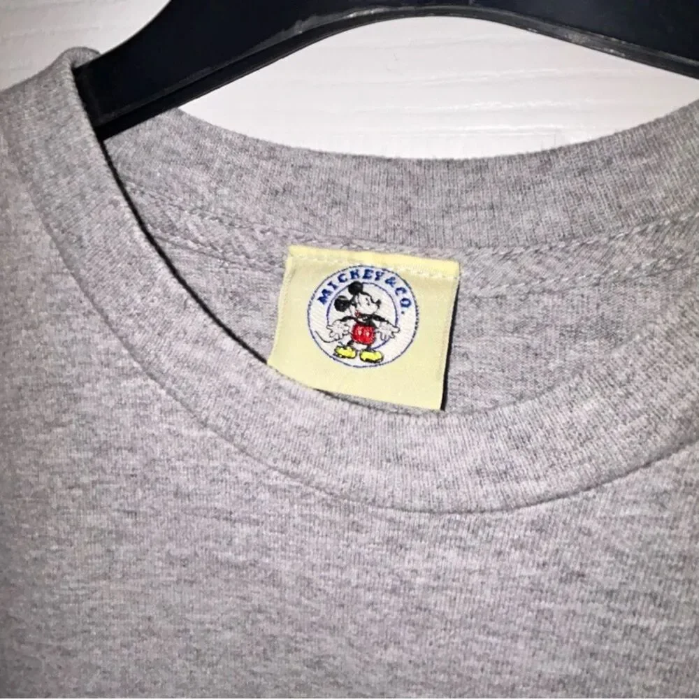 Mickey Mouse Disney Grey Kids Youth XL Tee America USA Flag Patriotic Graphic